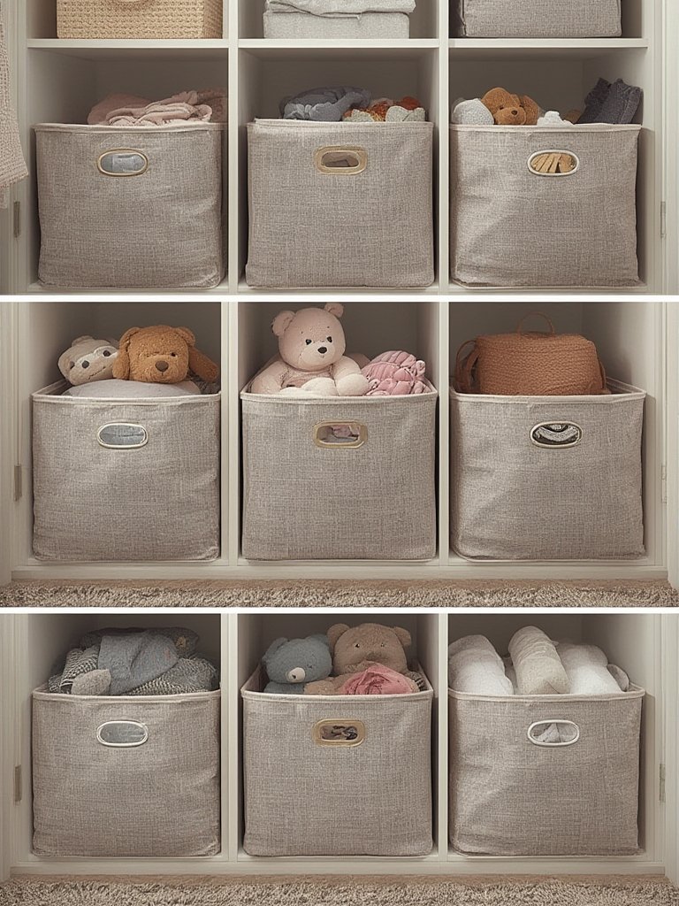 storage bins in action