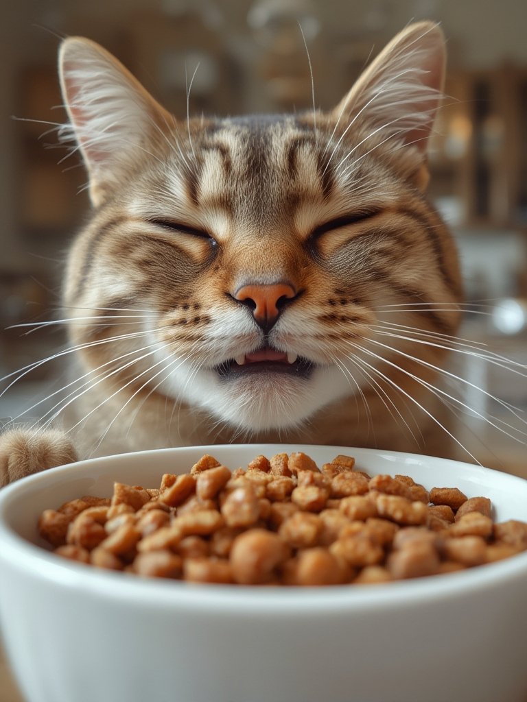 cat food in action