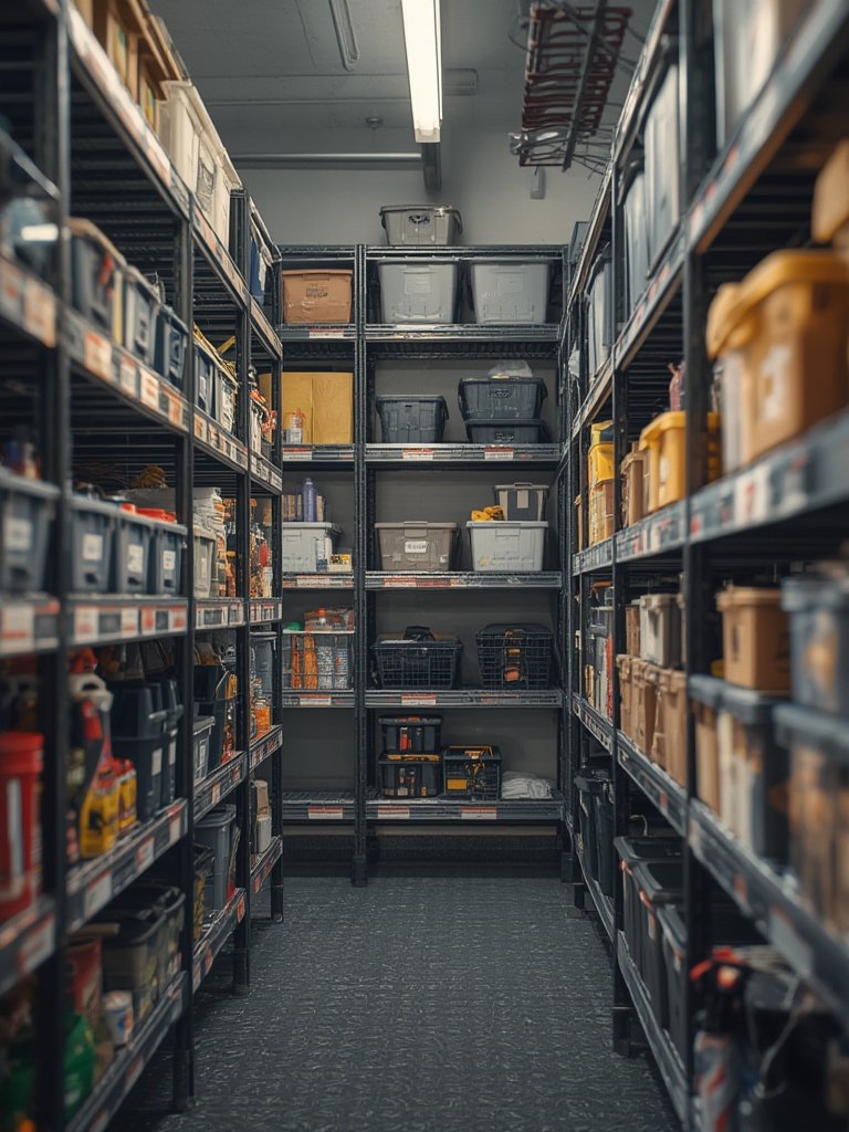 plastic shelves in action