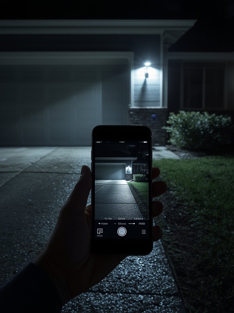 floodlight camera in action