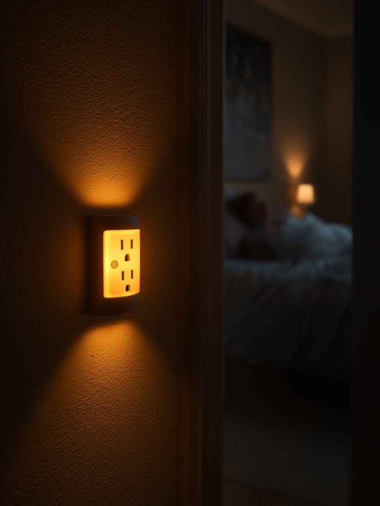 amber nightlight in action