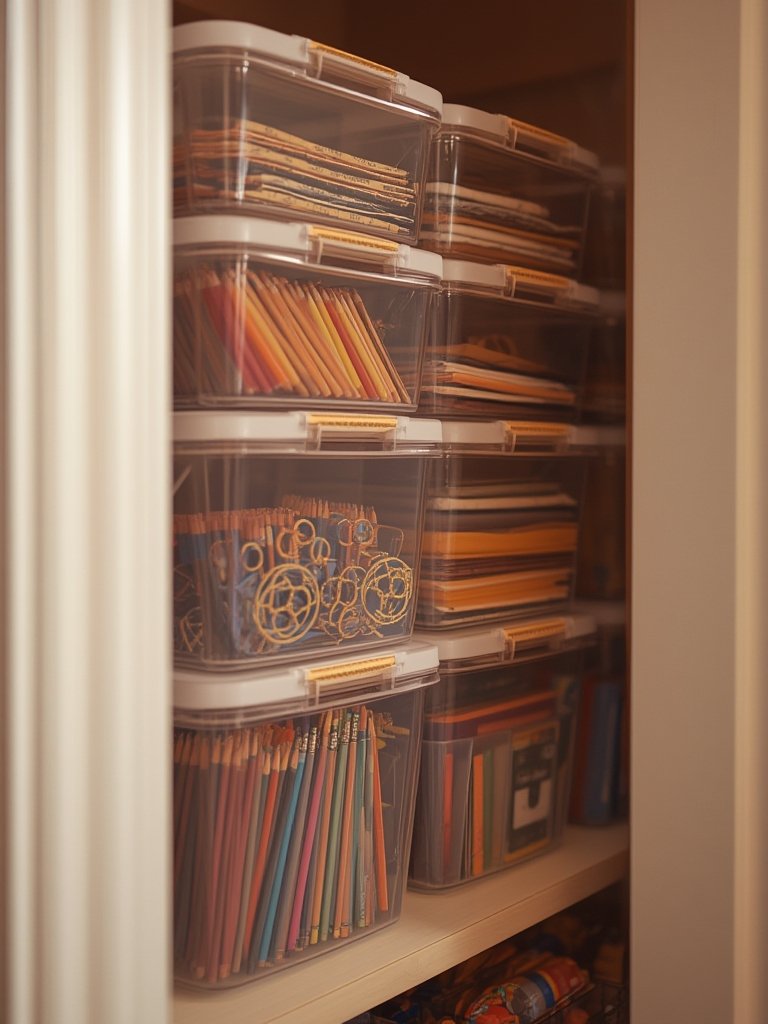 storage bins in action