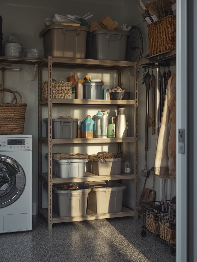 plastic shelving in action