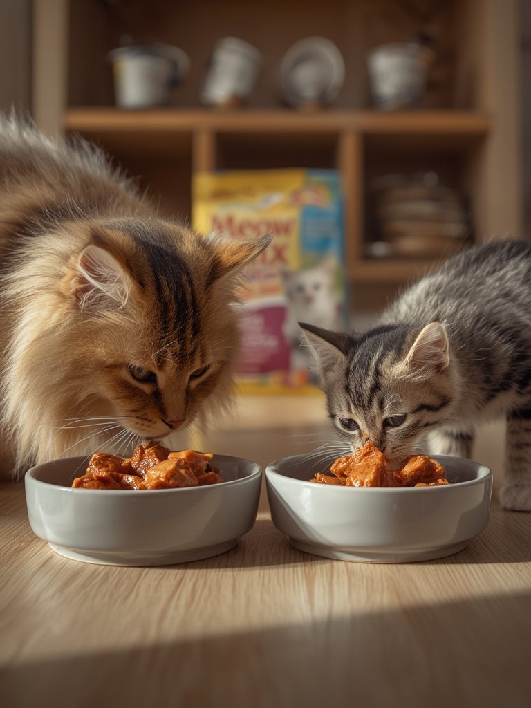 wet catfood in action